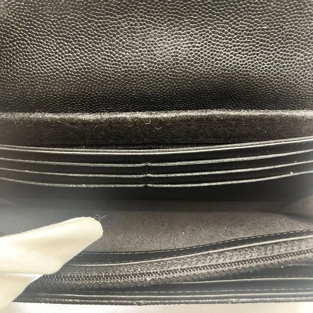 Authentic CHANEL CC Classic Caviar Flap Wallet Chain Shoulder Crossbody Black - Picture 15 of 16